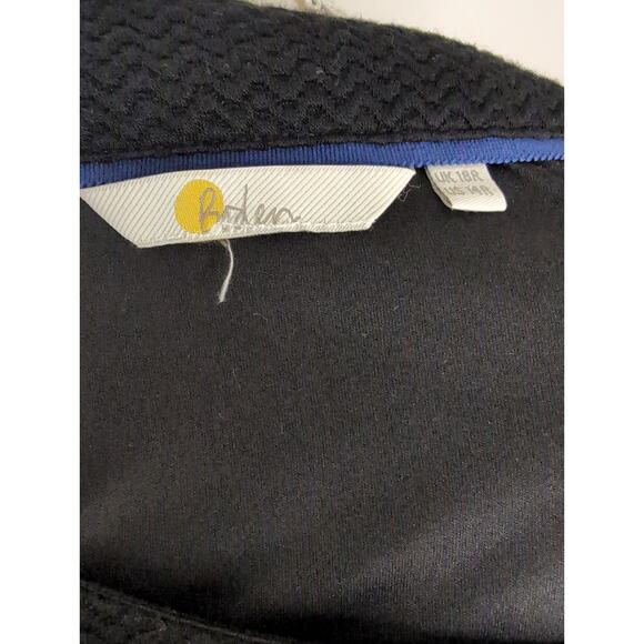 Boden black textured plain minimalist pocket dress 14 - Picture 8 of 8